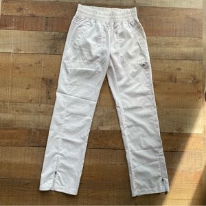 Lija White Tennis Pants Zip Ankle Womens XS